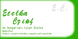 etelka czipf business card